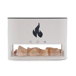 White Blaze Aroma Diffuser - Himalayan Salt Chamber - USB-C - Flame Effect (Salt included) – image 1