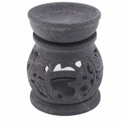 Small Soapstone Oil Burner 8cm - Om – image 1