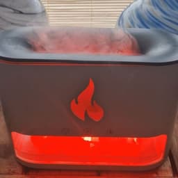 White Blaze Aroma Diffuser - Himalayan Salt Chamber - USB-C - Flame Effect (Salt included) – image 3