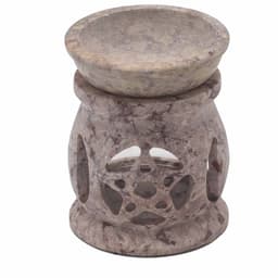 Small Soapstone Oil Burner 8cm - Three Moon Pentagon – image 2