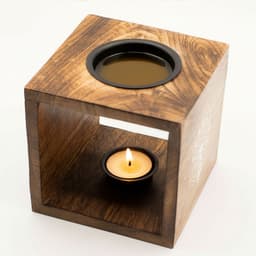 Large Square Mango Wood Oil Burner - Moon Goddess – image 5