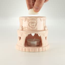 Ceramic Cake Oil Burner - Hearts - Pink – image 5