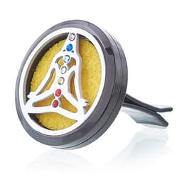 Car Diffuser Kit - Pewter Yoga Chakra - 30mm – image 1