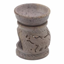 Small Soapstone Oil Burner 8cm - Elephant – image 1