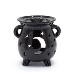 Cauldron Oil Burner - Moon & Stars - Black – image 1