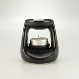 Ceramic Zen Oil Burner - Small Classic - Matt Black – image 4