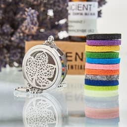 Aromatherapy Diffuser Necklace - Leaf 30mm – image 2