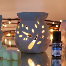 Lrg Classic White Oil Burner - Tree Cut-out – image 3