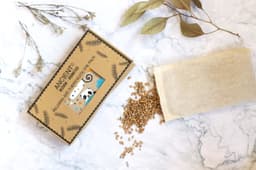 Lavender Natural Cotton and Juco Eye Pillow in Gift Box - Sleepy Panda – image 4