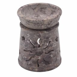 Small Soapstone Oil Burner 8cm - Sun & Stars – image 1