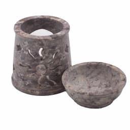 Small Soapstone Oil Burner 8cm - Sun & Stars – image 2