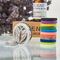 Aromatherapy Diffuser Necklace - Angel Wings 30mm – image 2