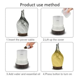 Aroma Atomiser - Glass Abstract Grey USB – image 2