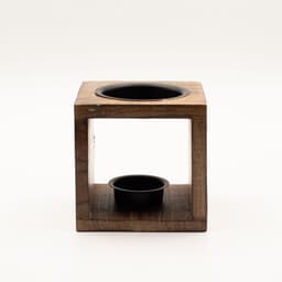 Square Mango Wood Oil Burner - Elephant – image 3