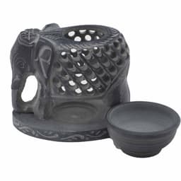 Soapstone Oil Burner 10.5cm - Standing Elephant – image 3