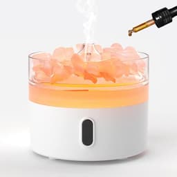 Himalayan Salt Aroma Diffuser - Night Light - USB-C - Flame Effect ( salt included) – image 4