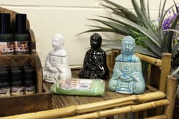 Sitting Buddha Oil Burner - White – image 3