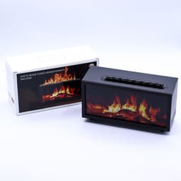 Flame Effect Aroma Diffuser with Birdsound - Black USB - Colour Change – image 7