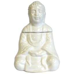 Sitting Buddha Oil Burner - White – image 1