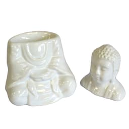 Sitting Buddha Oil Burner - White – image 4