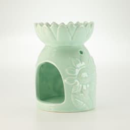 Ceramic Sunflower Oil Burner - Pastel Green – image 1