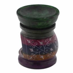 Soapstone Oil Burner 10cm - Flower of Life - Five Colours – image 4