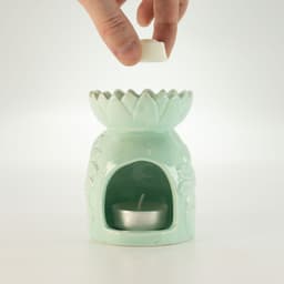 Ceramic Sunflower Oil Burner - Pastel Green – image 3