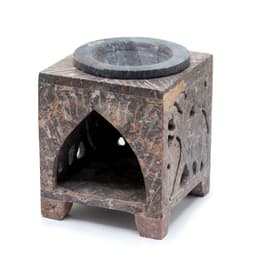 Square Soapstone Oil Burner 10x7.5cm - Elephant – image 2