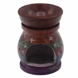 Soapstone Oil Burner 10cm - Hamsa - Five Colours – image 3