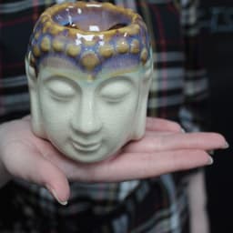 Buddha Oil Burner - Ivory & Mint – image 2