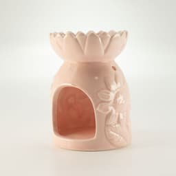 Ceramic Sunflower Oil Burner - Pastel Pink – image 3