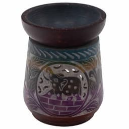 Large Soapstone Oil Burner 13x10cm - Elephant - Five Colours – image 1