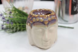 Buddha Oil Burner - Ivory & Mint – image 3