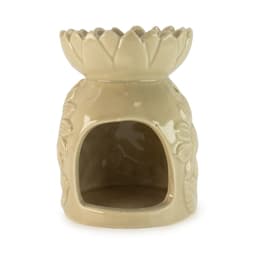 Ceramic Sunflower Oil Burner - Pastel Beige – image 1
