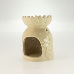Ceramic Sunflower Oil Burner - Pastel Beige – image 3